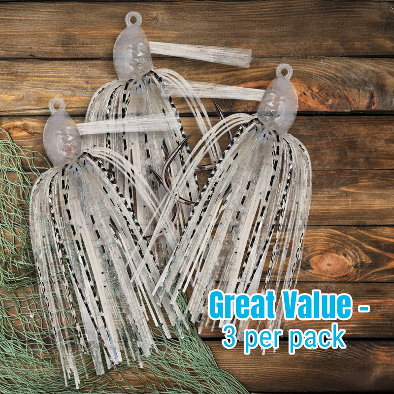 Load image into Gallery viewer, Reaction Tackle Lead Swim Jigs – Premium Weedless Bass Fishing Lures- 3 Pack