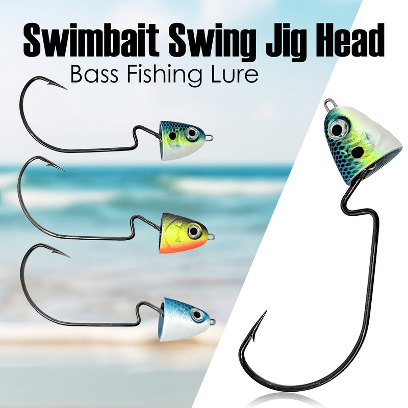 Load image into Gallery viewer, Reaction Tackle Tungsten Swing/ Swimbait Jig Heads