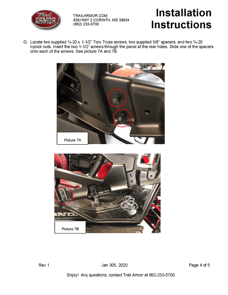 Load image into Gallery viewer, Trail Armor Lower Door Insert Kit for 2019-21 Honda Talon 1000
