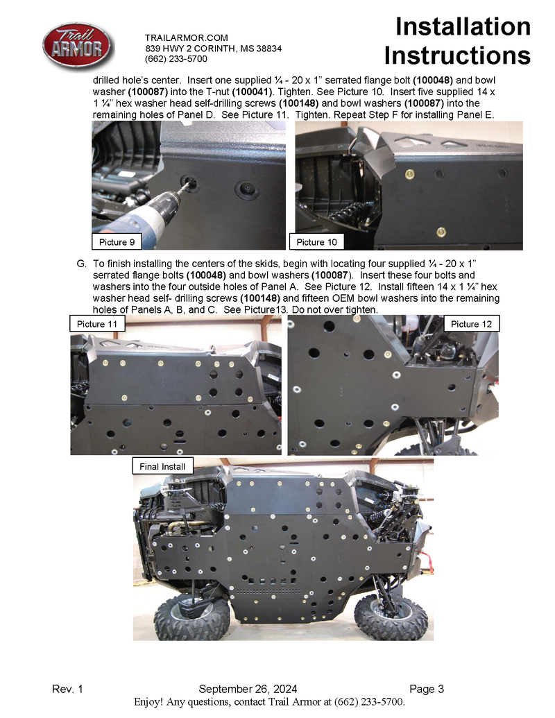 Load image into Gallery viewer, Trail Armor Can Am Commander 800, 800 DPS, 800 XT, 1000, 1000 DPS, 1000 X, 1000 XT, 1000 XT-P, 1000 Limited Full Skids with Integrated Slider Nerfs 2015-2020