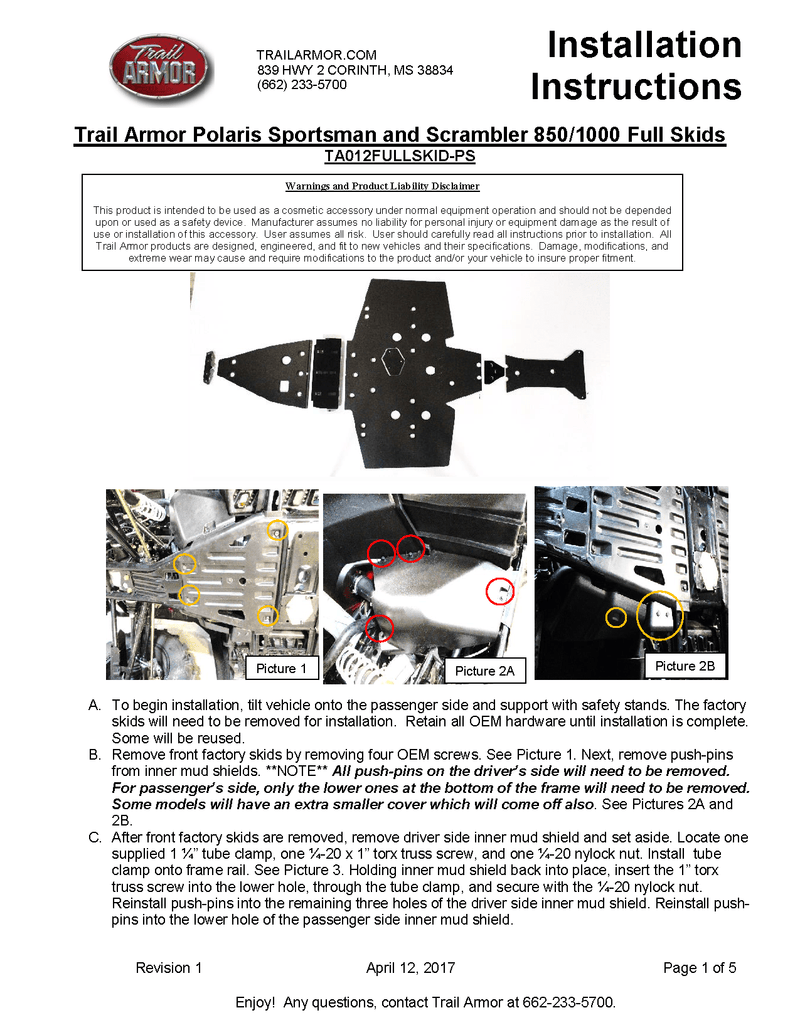 Load image into Gallery viewer, Trail Armor High Lifter Full Skid for 2014-23 Sportsman / Scrambler 850 / 1000 XP