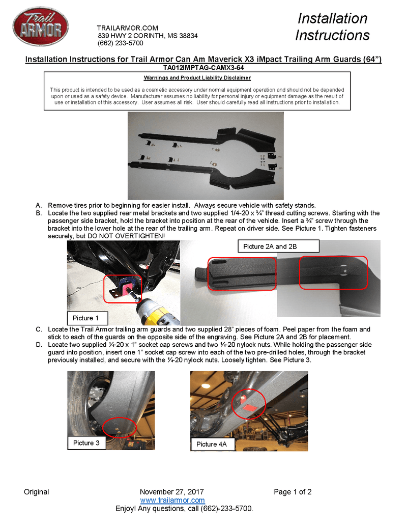 Load image into Gallery viewer, Trail Armor Trailing Arm Guards for 2018+ Can-Am Maverick X3 64"