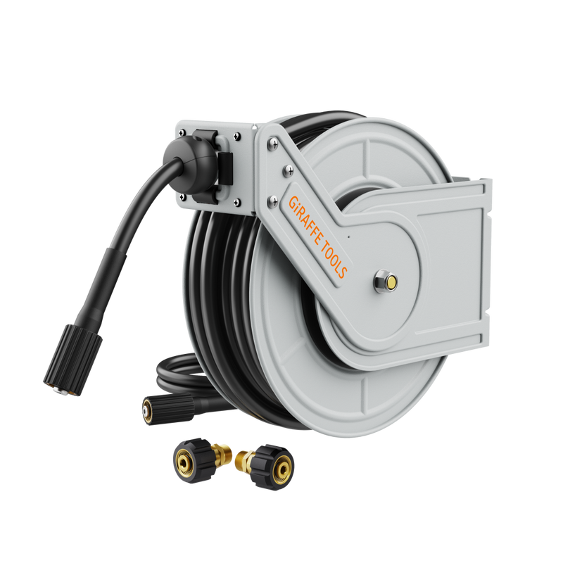 Load image into Gallery viewer, Retractable Pressure Hose Reel-1/4in