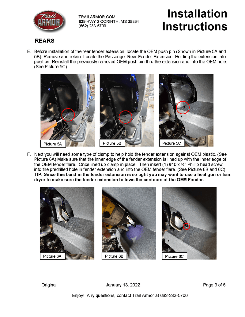 Load image into Gallery viewer, Trail Armor Kawasaki Mud Flap Fender Extensions for 2020+ Teryx KRX 1000