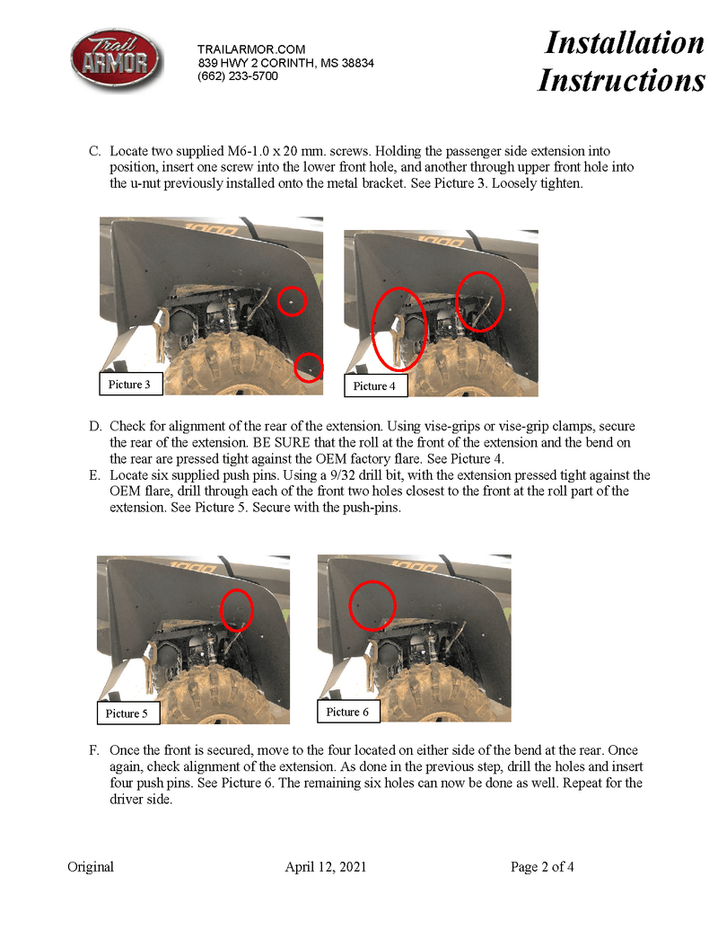 Load image into Gallery viewer, Trail Armor Mud Flap Fender Extensions for 2021+ Yamaha Wolverine RMAX 4