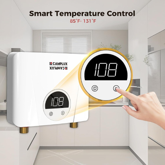 Load image into Gallery viewer, Camplux On Demand Hot Water Heater Electric 120V - 3.5kW | White