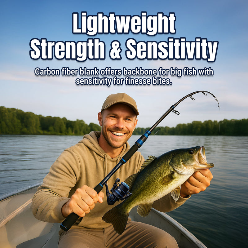 Load image into Gallery viewer, Reaction Tackle Telescopic Spinning Rod – Carbon Travel Fishing Rod – Collapsible Rod for Freshwater and Saltwater