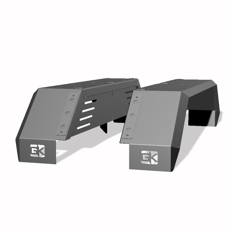 Load image into Gallery viewer, Heavy Duty Weld on DIY Drive Over Trailer Fender Kit Bare Steel - Pair