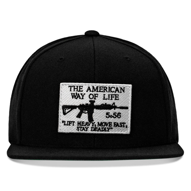 Load image into Gallery viewer, American Way Of Life 5.56 White Patch Flatbill SnapBack Hat