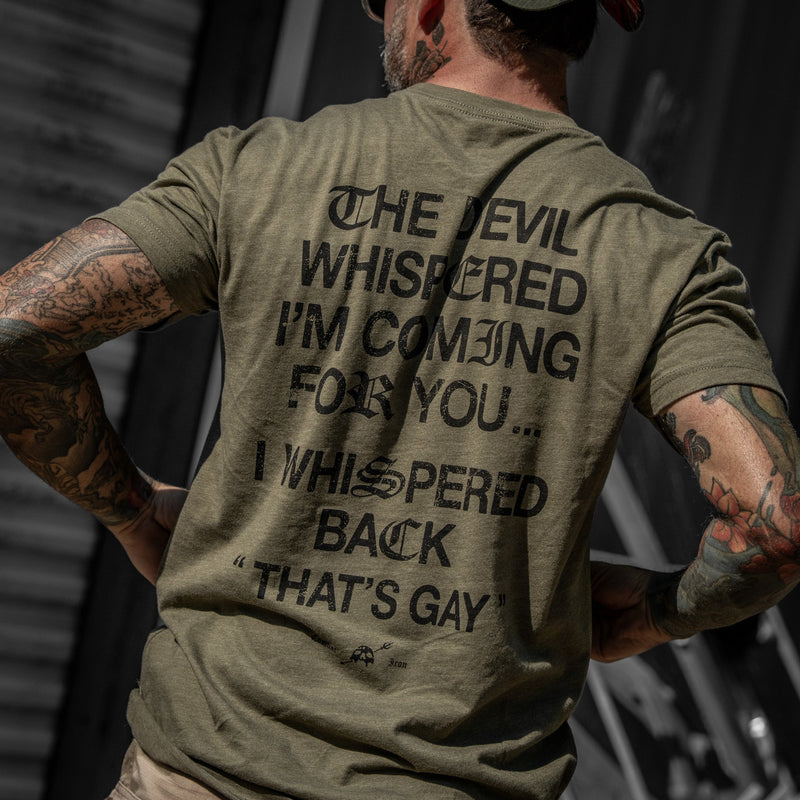 Load image into Gallery viewer, The Devil Whispered I'm Coming For You Men's T-Shirt