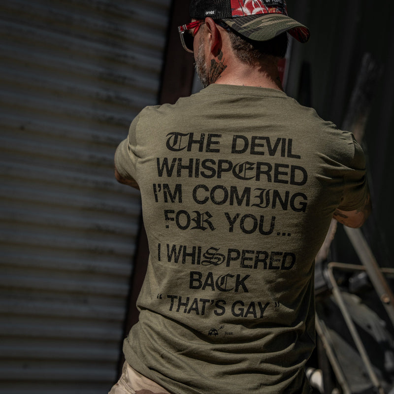 Load image into Gallery viewer, The Devil Whispered I'm Coming For You Men's T-Shirt