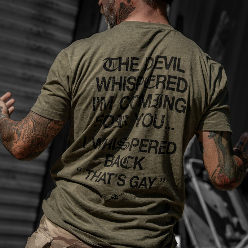 Load image into Gallery viewer, The Devil Whispered I'm Coming For You Men's T-Shirt