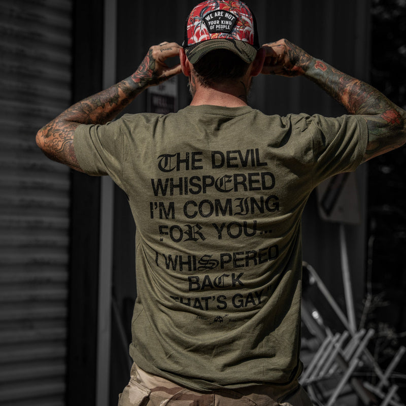 Load image into Gallery viewer, The Devil Whispered I'm Coming For You Men's T-Shirt