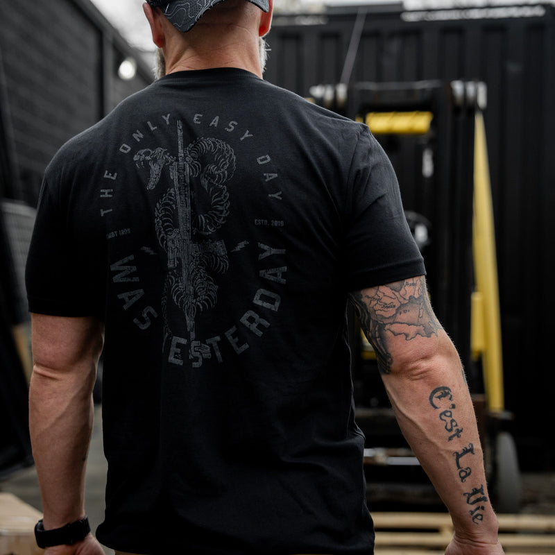 Load image into Gallery viewer, Only Easy Day Was Yesterday Rifle Men's T-Shirt