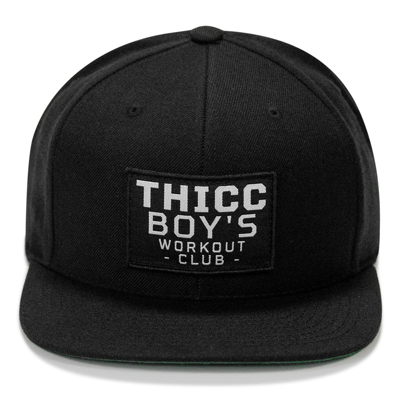 Load image into Gallery viewer, Thicc Boys Workout Club Patch Flatbill Snapback Hat