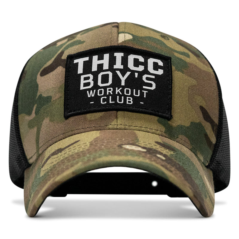 Load image into Gallery viewer, Thicc Boys Workout Patch Snapback Hat