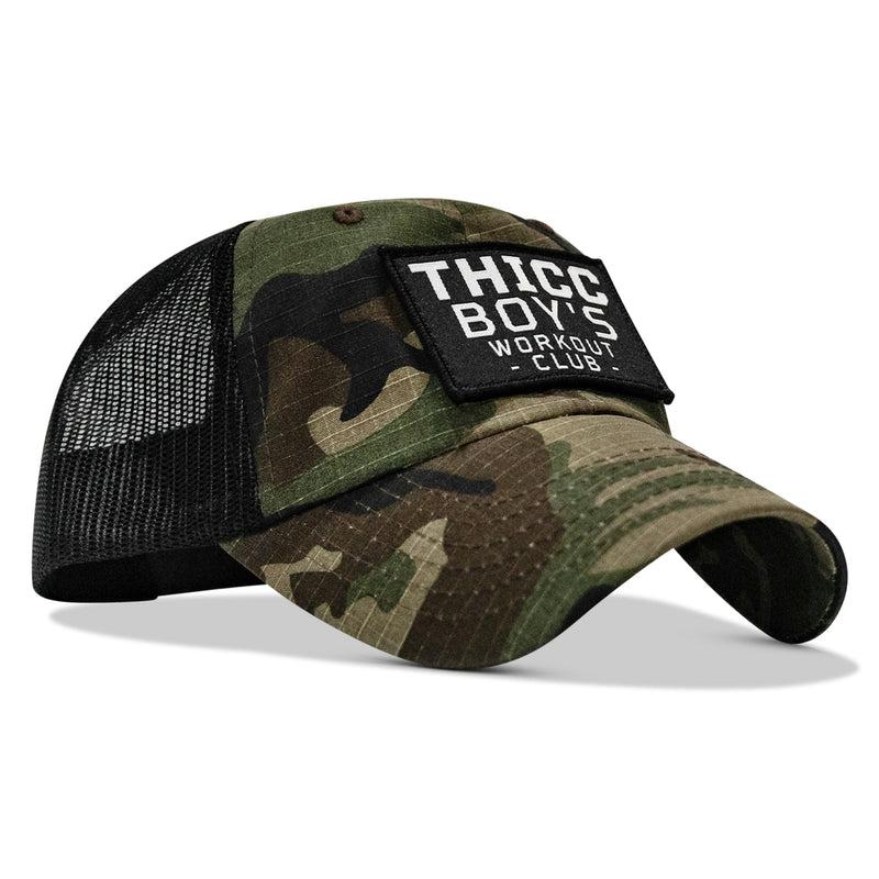 Load image into Gallery viewer, Ripstop Thicc Boys Workout Club Patch Tactical Ripstop Mesh Snapback Hat