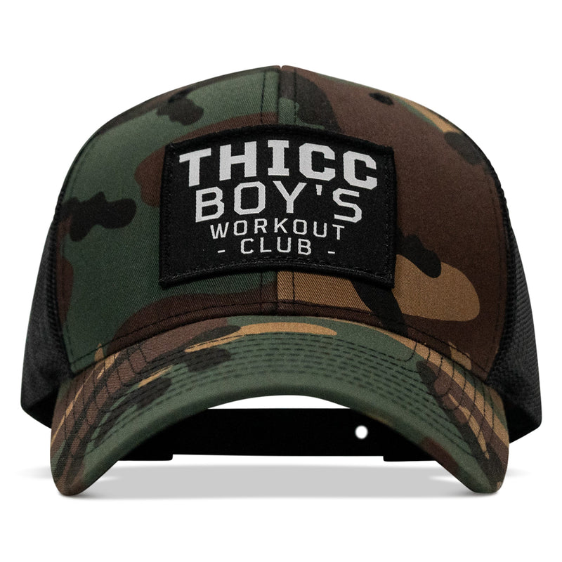 Load image into Gallery viewer, Thicc Boys Workout Patch Snapback Hat