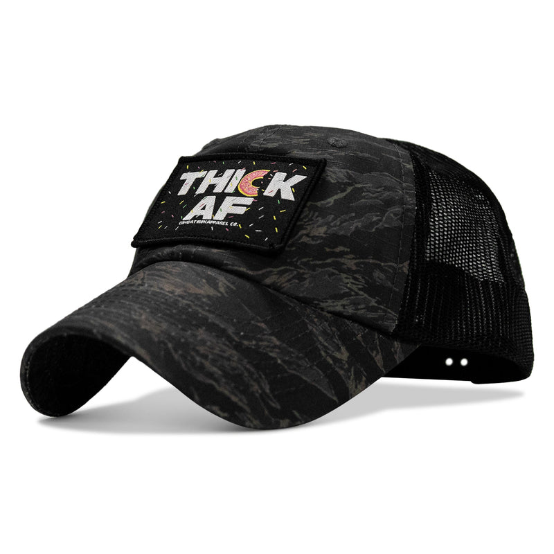Load image into Gallery viewer, THICK AF Donut Edition Patch. Tactical Ripstop Mesh Snapback Hat