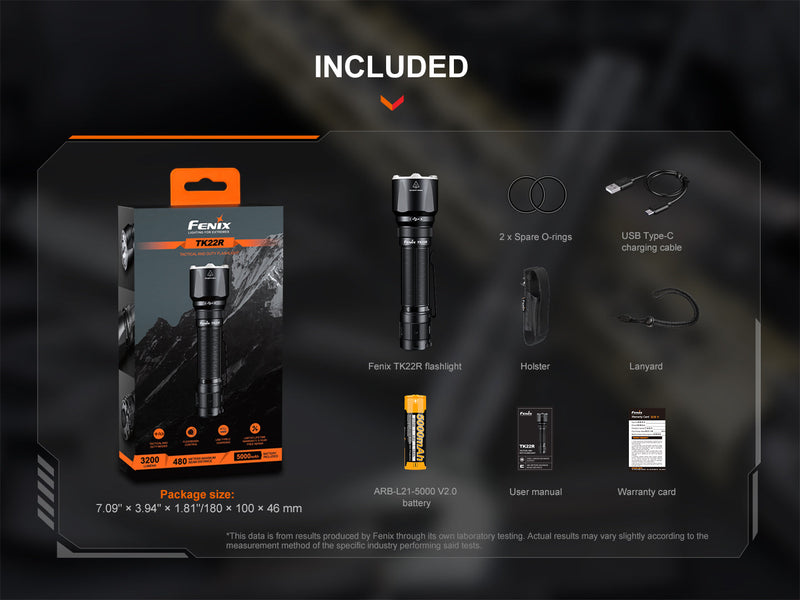 Load image into Gallery viewer, Fenix TK22R Rechargeable Tactical & Duty Flashlight