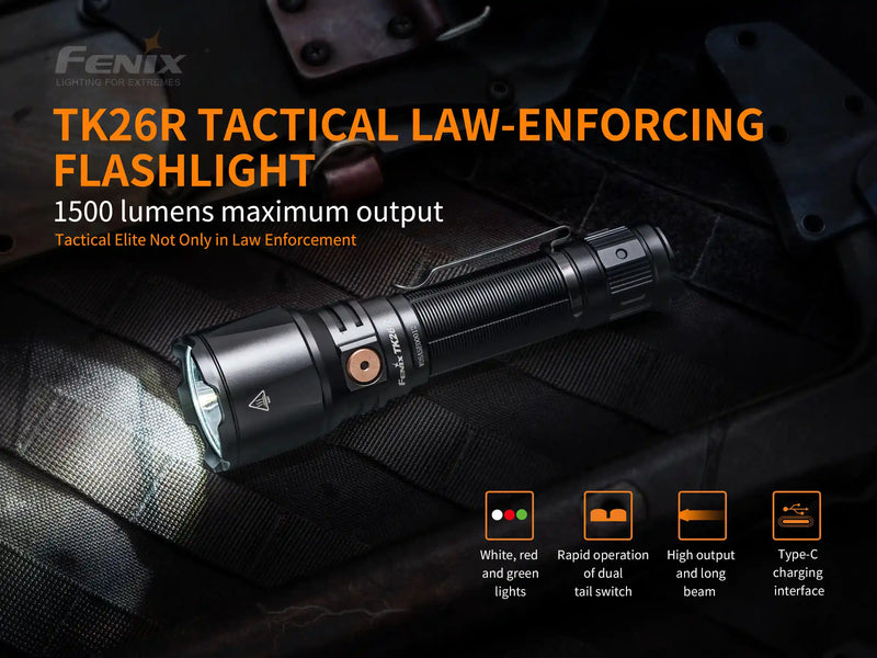 Load image into Gallery viewer, Fenix TK26R Tactical LED Flashlight - 1500 Lumens