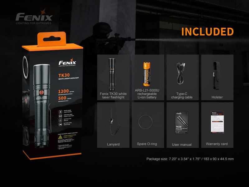 Load image into Gallery viewer, Fenix TK30 White Laser LED Flashlight