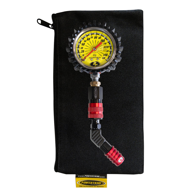 Load image into Gallery viewer, 150A TPG RED - 150 psi Liquid Analog Modular Tire Pressure Gauge