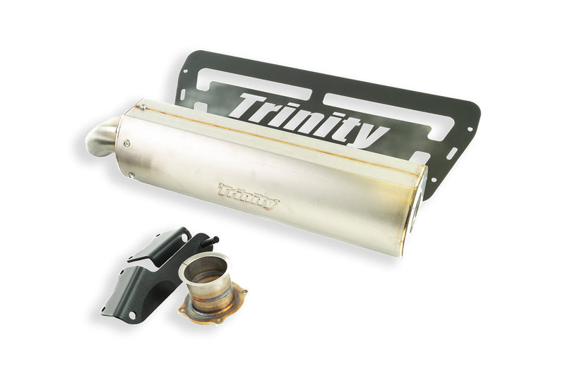 Load image into Gallery viewer, 2024+ POLARIS RZR XP 1000 SLIP ON SINGLE STAINLESS MUFFLER WITH CAT - SLIP ON