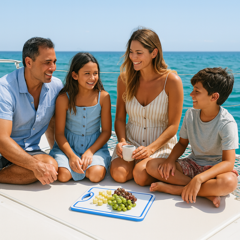 Load image into Gallery viewer, Made in the USA | Premium Cutting Board | Textured 1/2 inch HDPE UV Protected | Non-Skid or Mark Rubber Feet | Great for Boats & any Counter-top