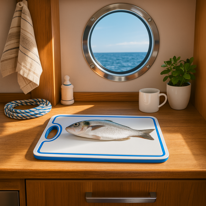 Load image into Gallery viewer, Made in the USA | Premium Cutting Board | Textured 1/2 inch HDPE UV Protected | Non-Skid or Mark Rubber Feet | Great for Boats & any Counter-top