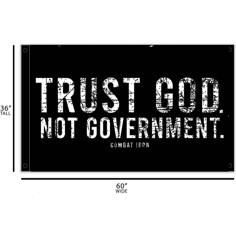 Load image into Gallery viewer, Trust God. Not Government. Distressed 3' X 5' Wall Flag