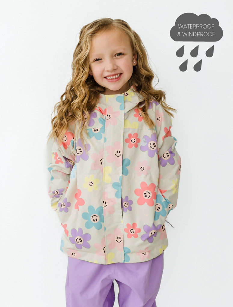 Load image into Gallery viewer, 10K Packaway Rainshell - Happy Daisy