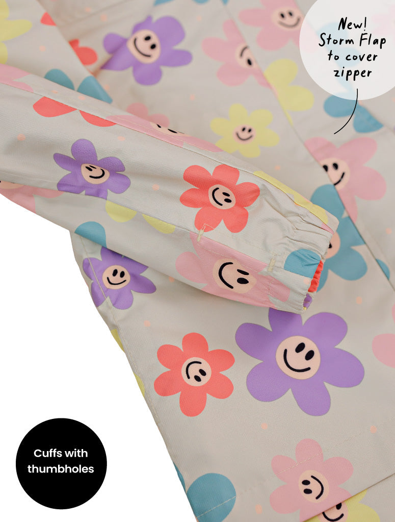 Load image into Gallery viewer, 10K Packaway Rainshell - Happy Daisy