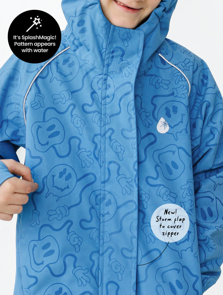 Load image into Gallery viewer, SplashMagic Storm Jacket - Tide Blue | Smiley