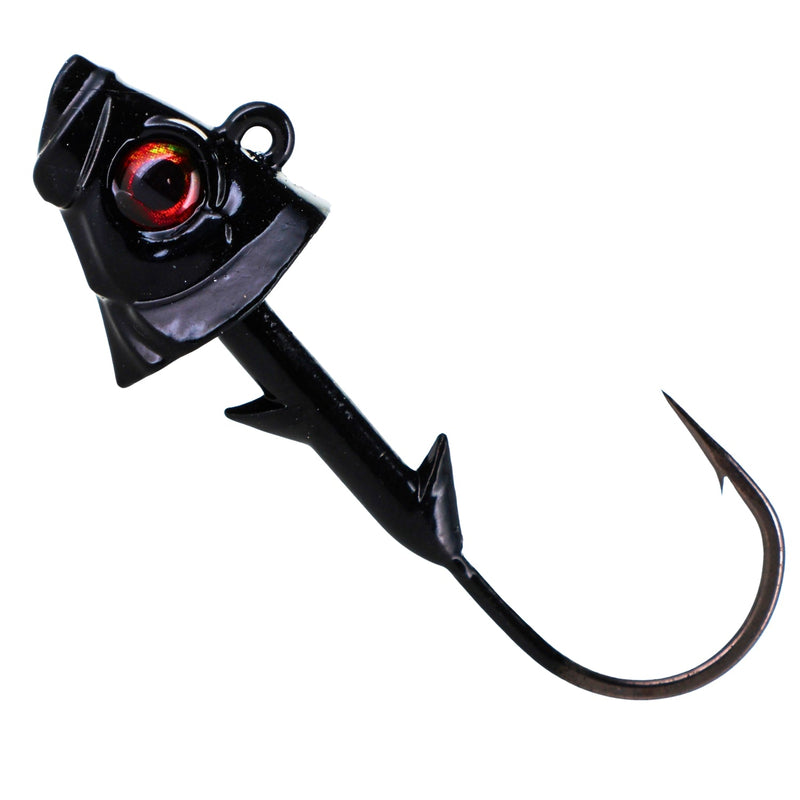 Load image into Gallery viewer, Reaction Tackle 97% Pure Tungsten Swimbait Jig with Realistic Fish Head- 5-PACK