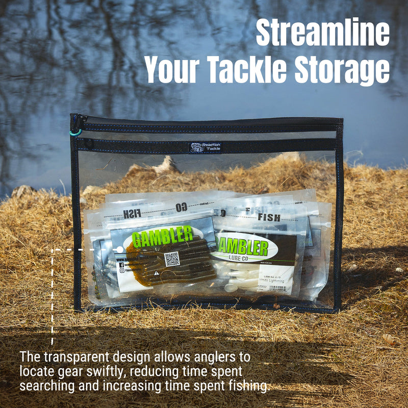 Load image into Gallery viewer, Reaction Tackle Clear Storage Bag Tackle Pak - Water-Resistant Plastic Storage