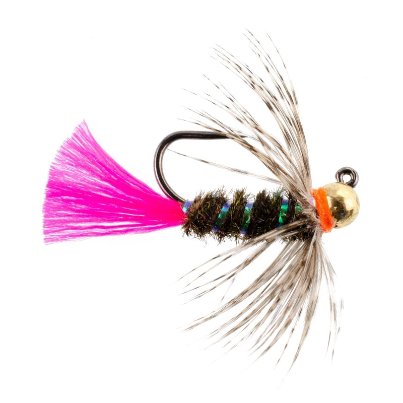 Load image into Gallery viewer, Tungsten Bead Jig Tactical Blow Torch Czech Nymph Euro Nymphing Fly - 1 Dozen Flies Size 16