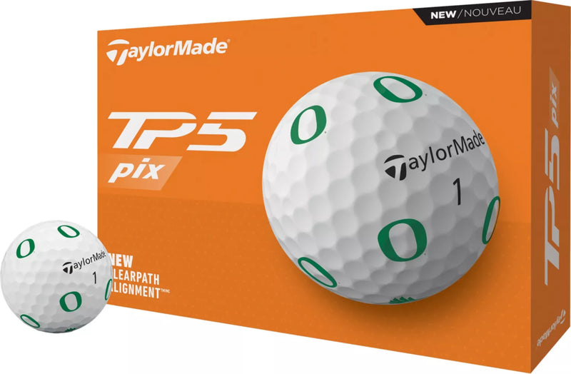 Load image into Gallery viewer, TaylorMade TP5 pix Oregon Ducks Golf Balls
