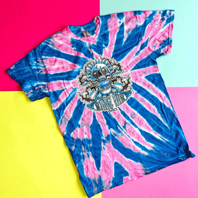 Load image into Gallery viewer, Rare Air Discs Glow Tie-Dye Shirt - RAD Skull