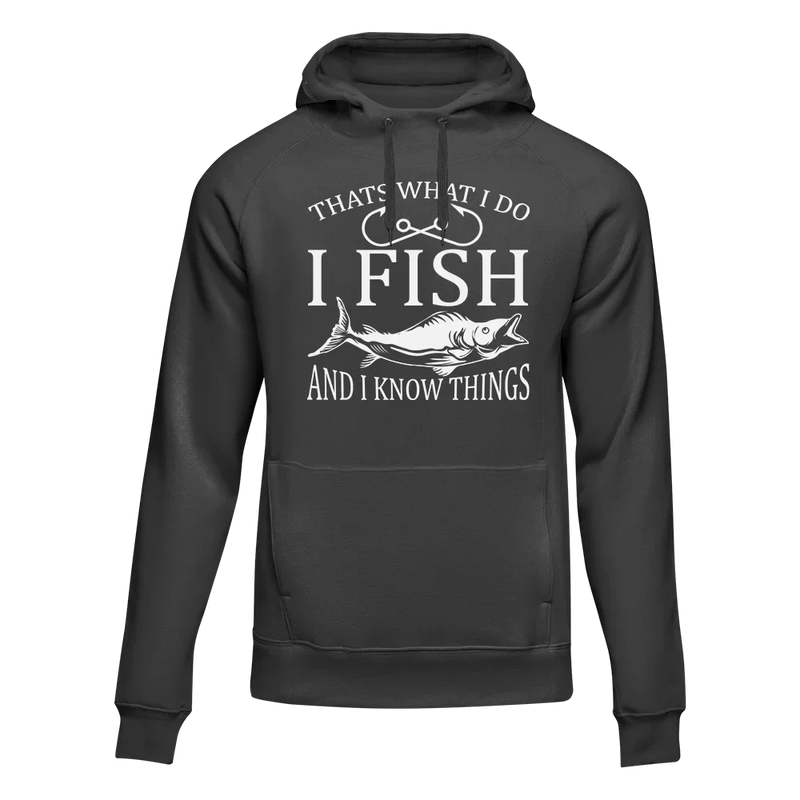 Load image into Gallery viewer, I Fish And Know Things Unisex Hoodie