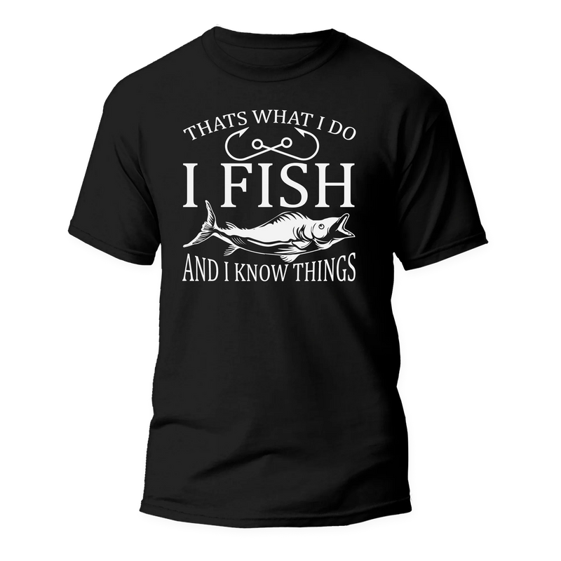 Load image into Gallery viewer, I Fish And Know Things Man T-Shirt