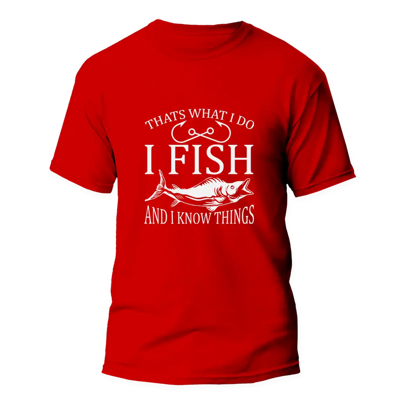 Load image into Gallery viewer, I Fish And Know Things Man T-Shirt