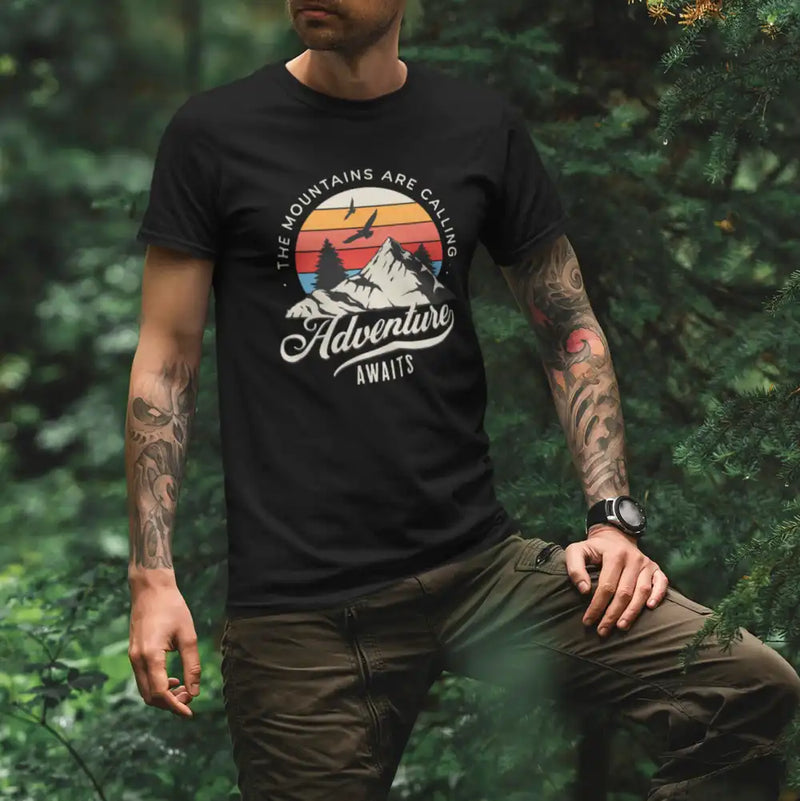 Load image into Gallery viewer, The Mountains Are Calling Man T-Shirt