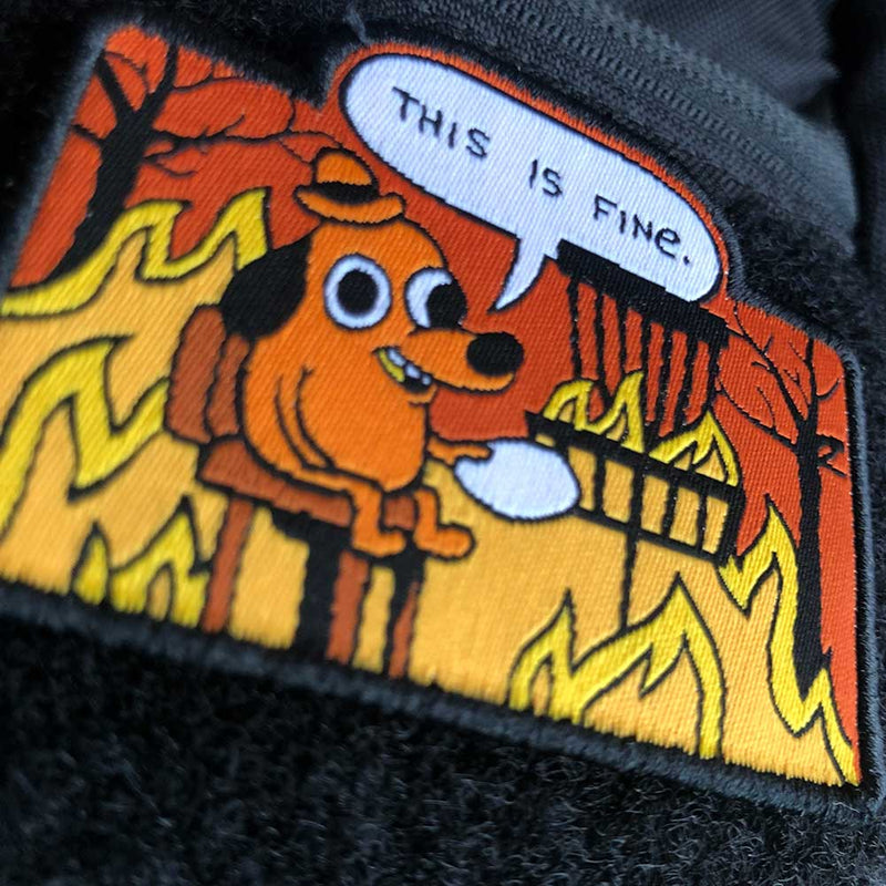 Load image into Gallery viewer, This Is Fine Disc Golf Patch - Hook And Loop