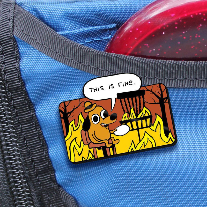 Load image into Gallery viewer, This Is Fine Pin - Metal Butterfly