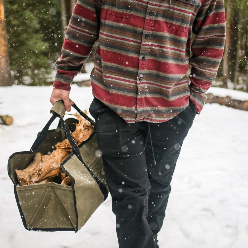 Load image into Gallery viewer, Tote Shape Canvas Firewood Log Carriers