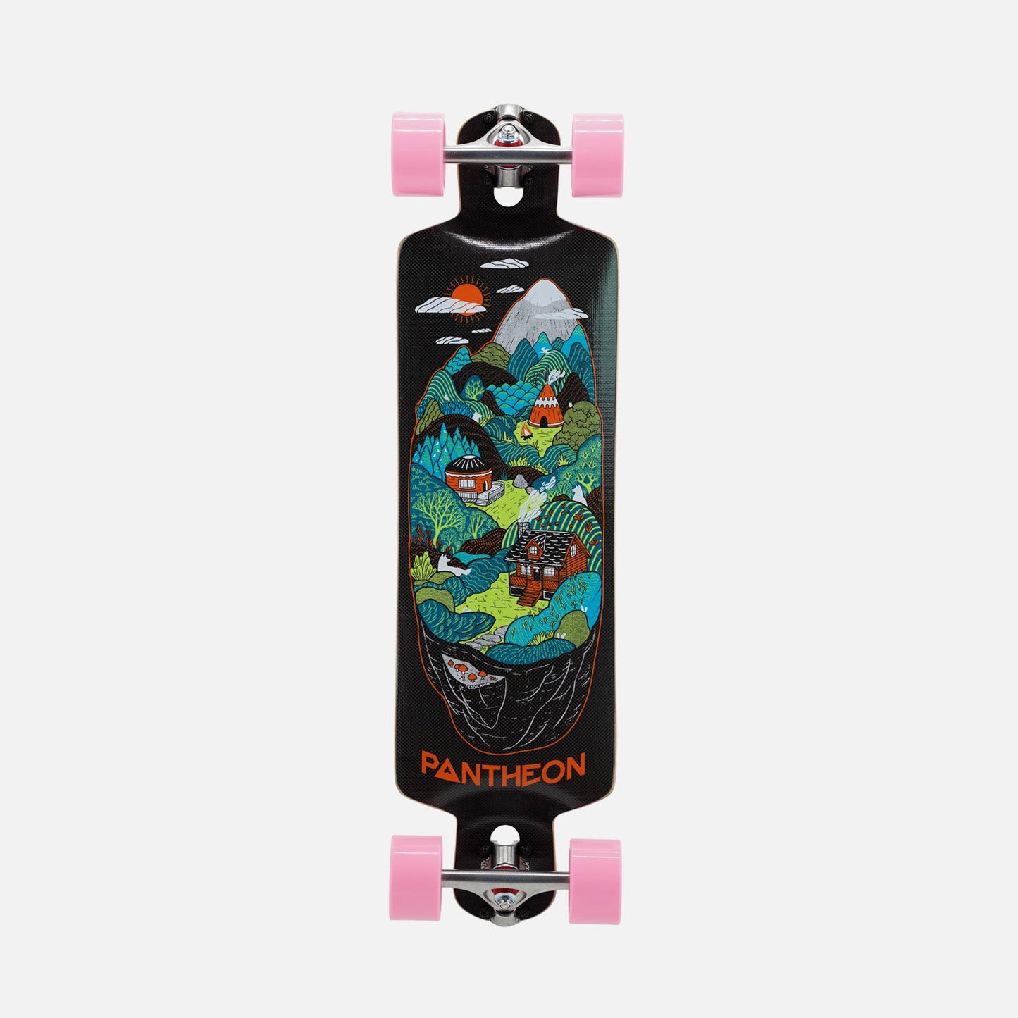 Pantheon CARBON Trip “Indian Hills” Longboard Complete - 33.25"