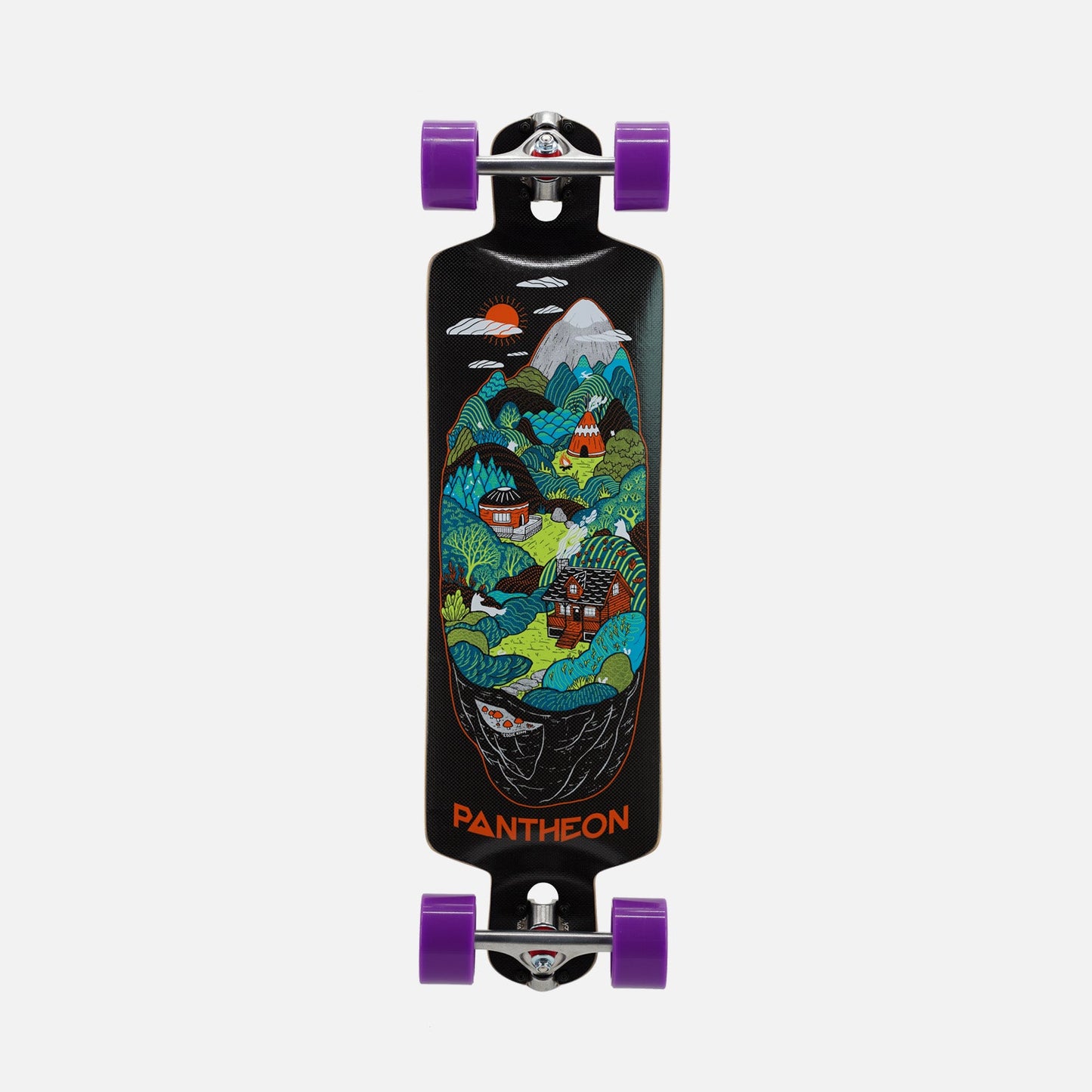 Pantheon CARBON Trip “Indian Hills” Longboard Complete - 33.25"