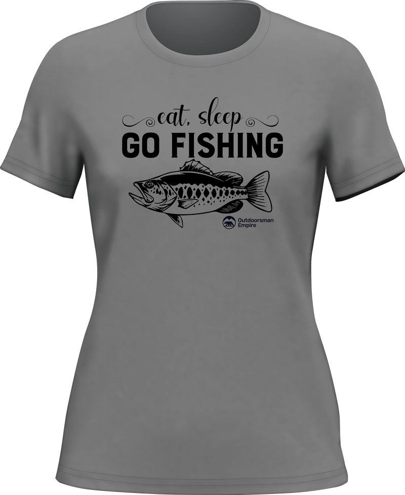 Load image into Gallery viewer, Eat Sleep Go Fishing T-Shirt for Women