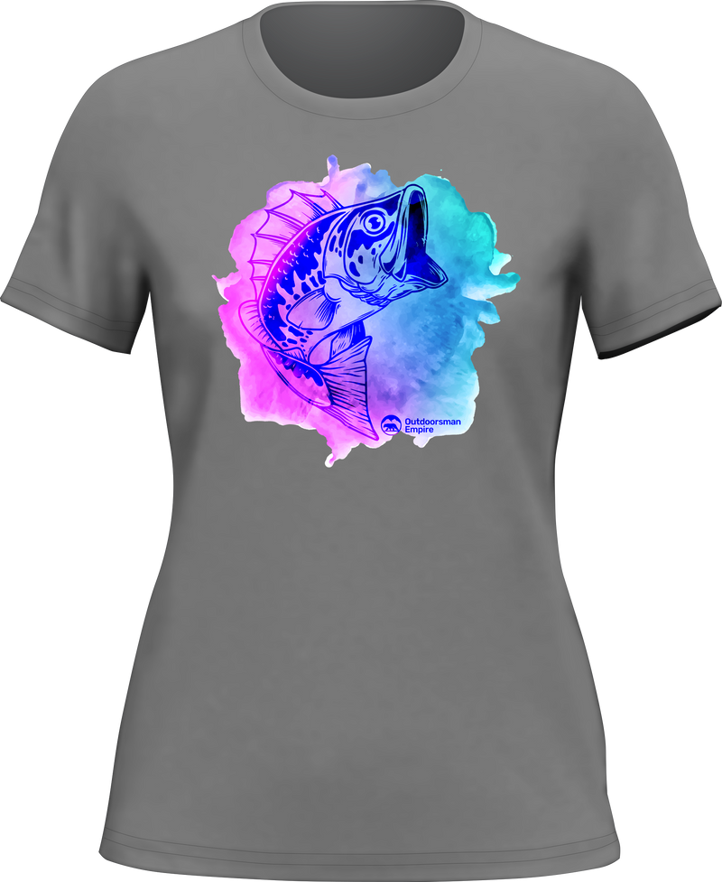 Load image into Gallery viewer, Watercolor Fishing T-Shirt for Women